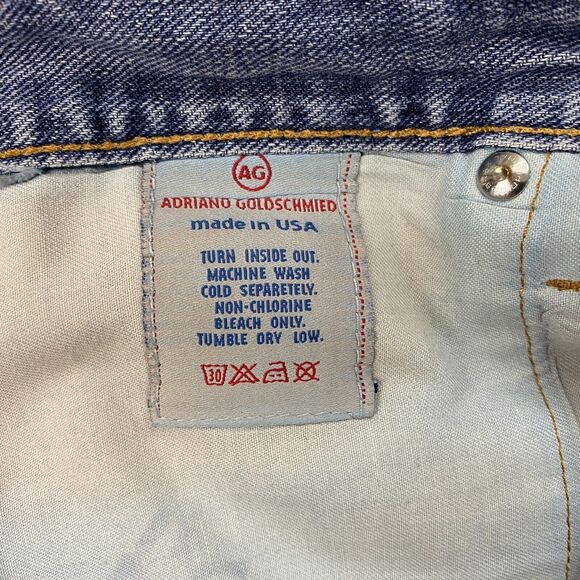 Adriano Goldshmied The Symbol Jeans Mens 40x28 Blue Button Fly Straight Relaxed - Picture 10 of 14